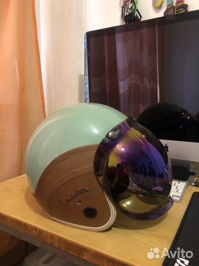 Мото шлем, vespa, bubble, мопед, скутер