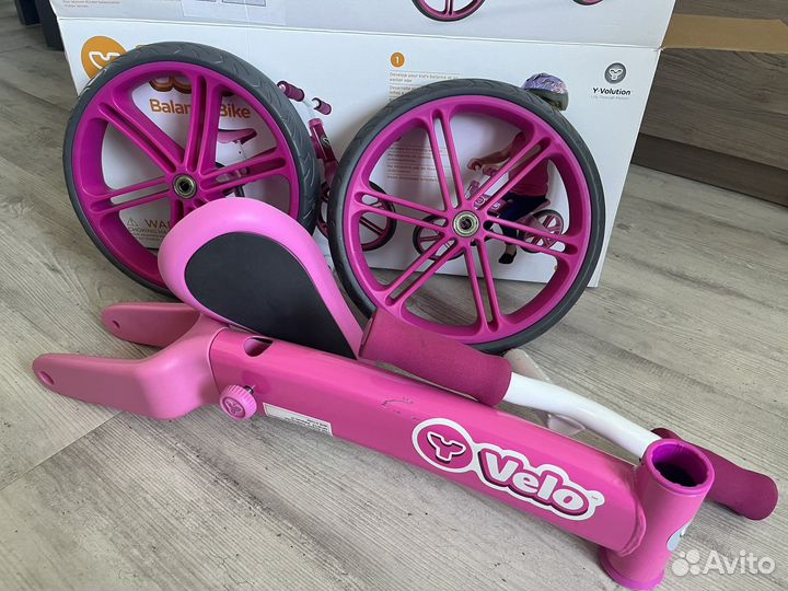 Беговел velo розовый