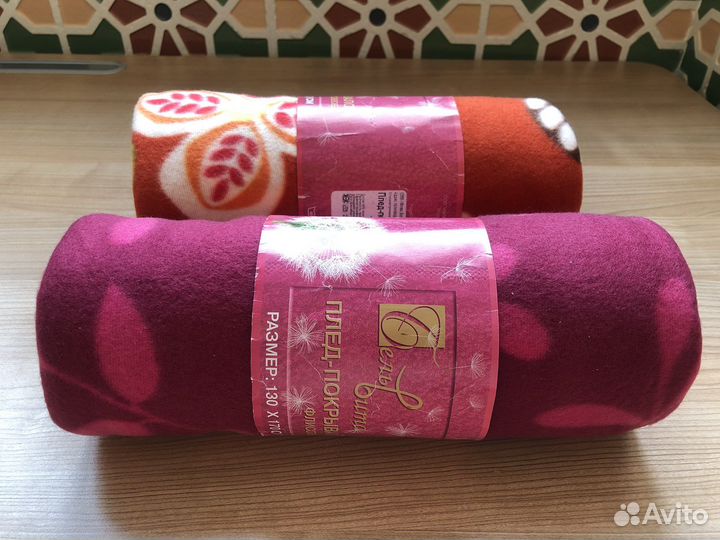 Плед покрывало флисовое теплое 130*170 см