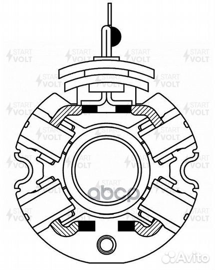 Узел щеточный стартера для а/м Hyundai Solaris II