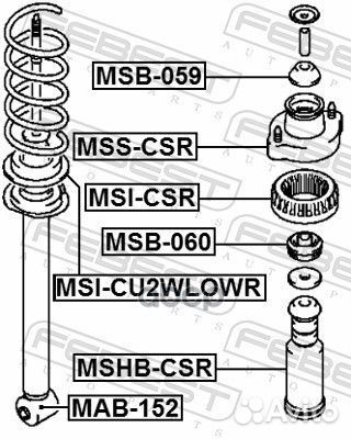 Опора заднего амортизатора msscsr Febest