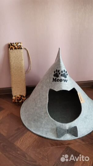 Домик для кошки с когтеточкой