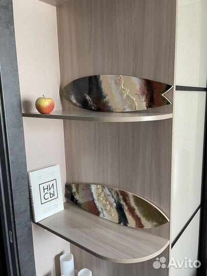 Панно картина сёрф из эпоксидной смолы 60 см