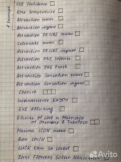 Набор пробных образцов avon