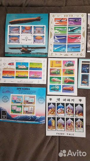 Блоки Трансорт Почтовые марки