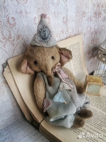 Слон тедди авторская кукла ручная работа