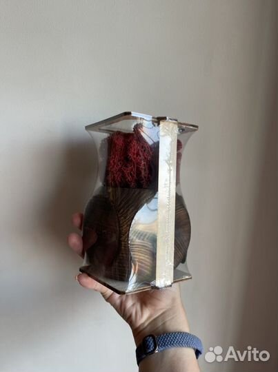 Кашпо деревянное со мхом