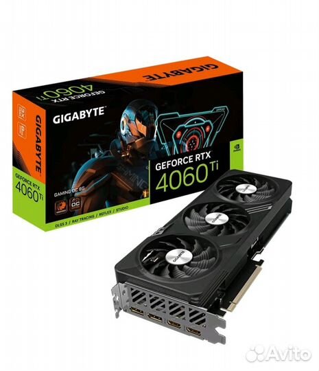 Видеокарта Gigabyte rtx 4060ti Gaming OC 8gb