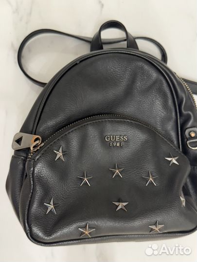 Рюкзак маленький женский нат кожа Guess