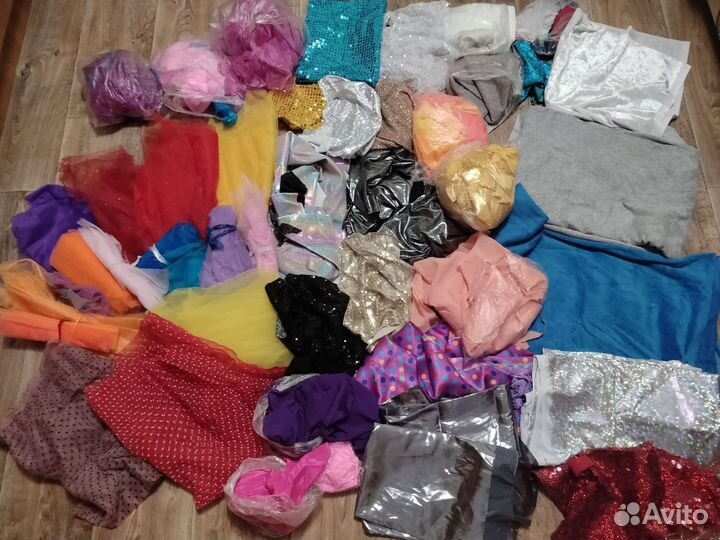 Куски ткани, ткань для шитья, творчества, красивая