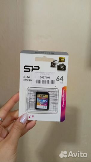 Карта памяти silicon power elite 64 Гб флешка