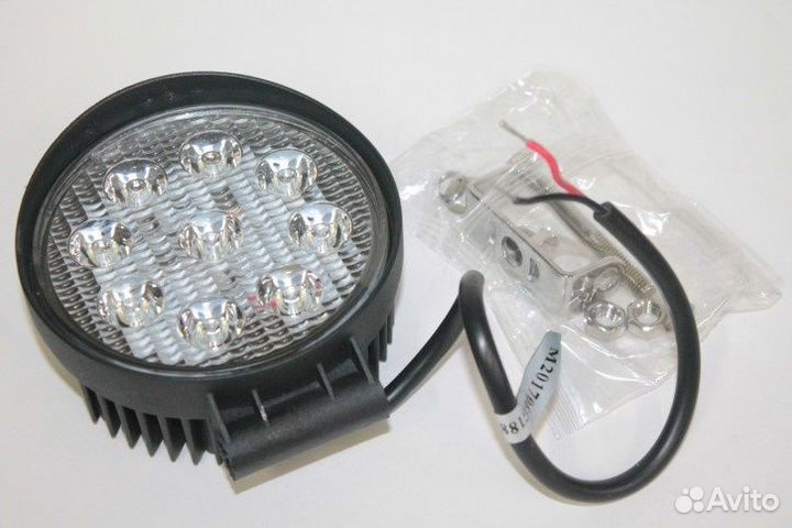 Фара светодиодная дополнительная 9 SMD 27W, 1890LM