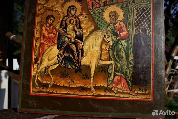 Икона Бегство Святого Семейства в Египет 31*26