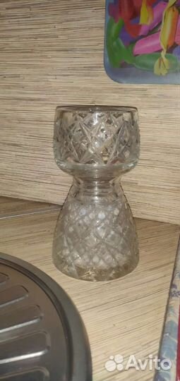 Ваза для цветов хрустальная