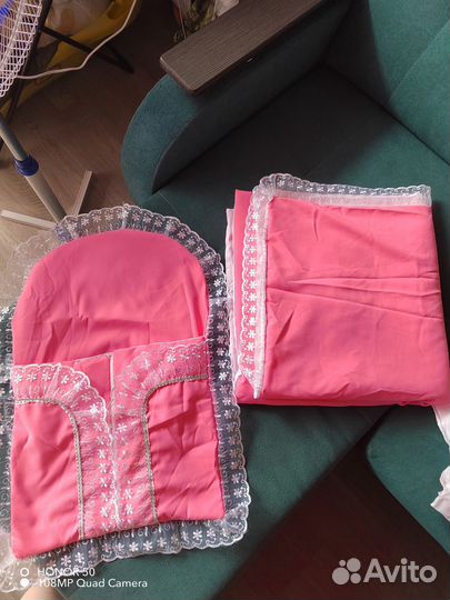 Конверт на выписку для девочки демисезонный