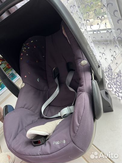 Автолюлька maxi cosi pebble с адаптерами