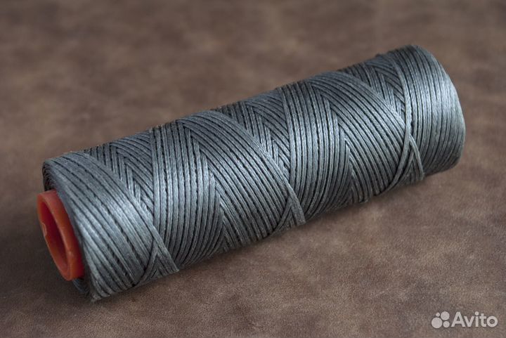 Нить вощеная. Тёмно-серая. 100 м