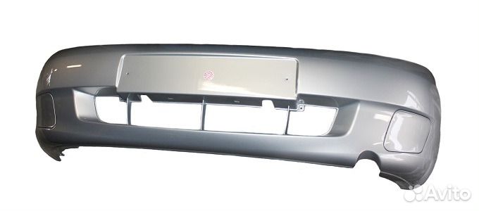 Бампер передний на Ваз Лада Калина серебристый