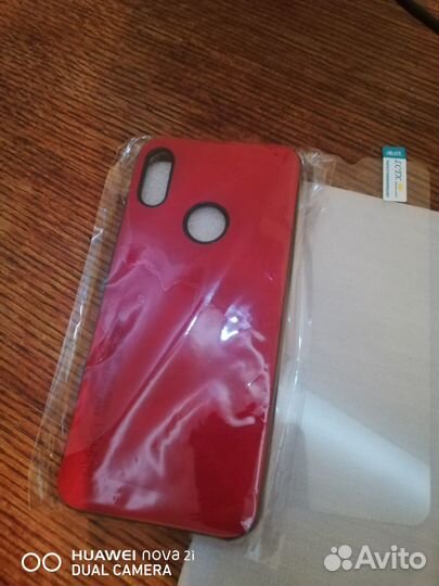 Чехол и защитное стекло на huawei y6