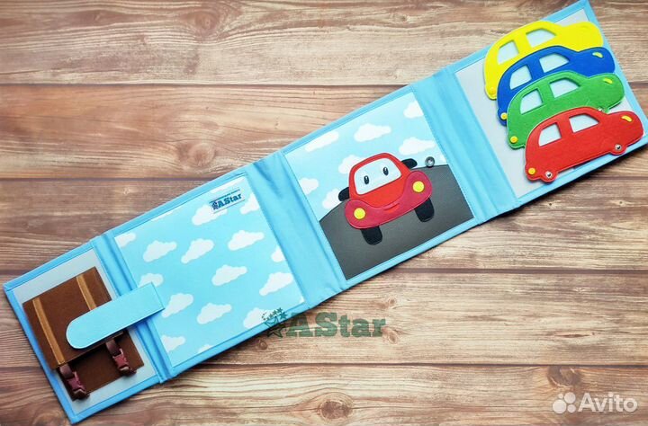 Развивающий планшет из фетра и хлопка