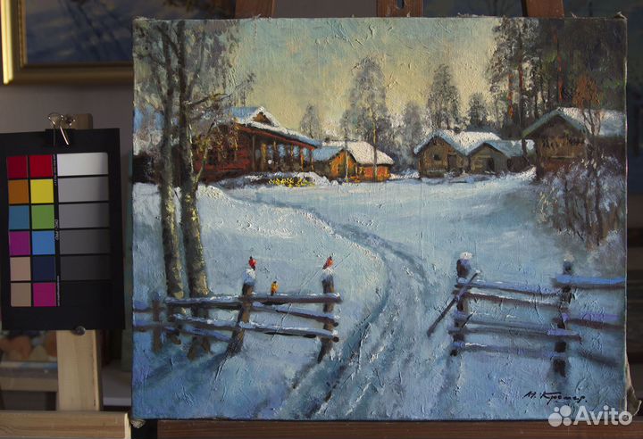 Картина На краю деревни. Марк Кремер