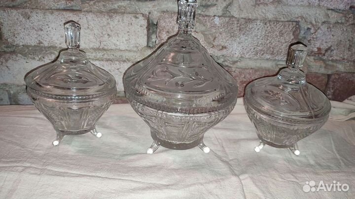 Конфетница. Сахарница. Вазочка для варенья. СССР