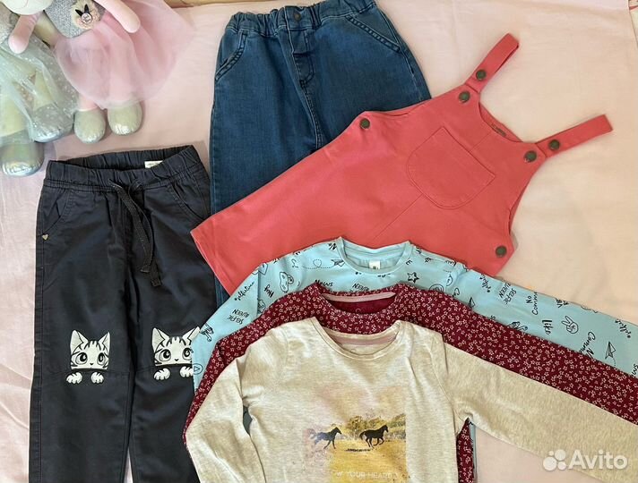 Пакет новых вещей для девочки 104-110 см
