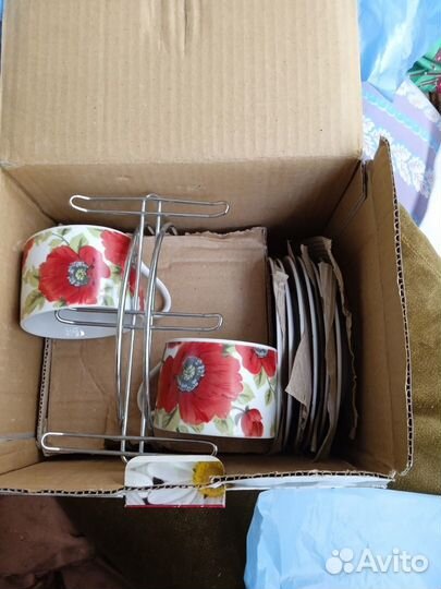 Чайный набор на подставке(6 чайных пар)