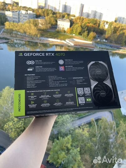 Видеокарта MSI GeForce RTX 4070 ventus 2X 12G OC