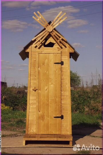 Дачный туалет с декором WOY