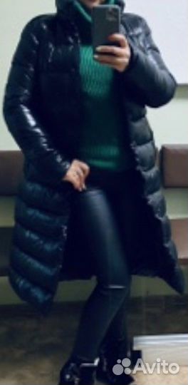 Пуховик, плащ чёрный 42-44