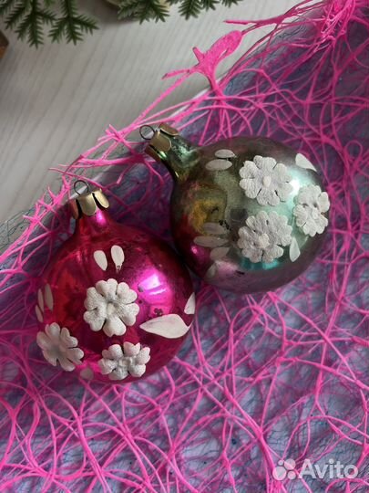 Елочные игрушки «Шары с аппликацией»