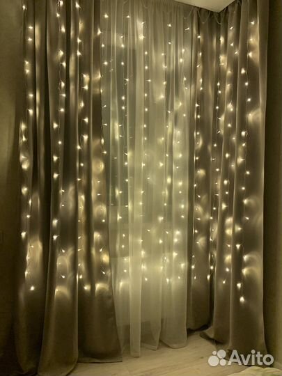 Гирлянда штора Занавес 3х2/3х3, теплый/холодный