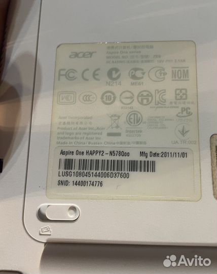 Acer Aspire One Happy aohappy