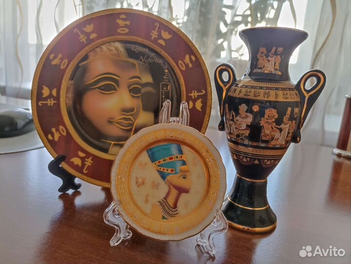Сувениры из Египта (тарелки, ваза) вместе/отдельно