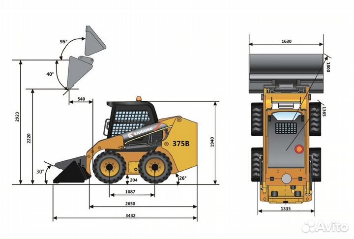 Мини-погрузчик LiuGong CLG375B, 2022