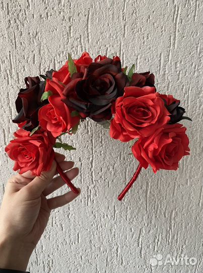 Венок на голову из цветов для Хэллоуина