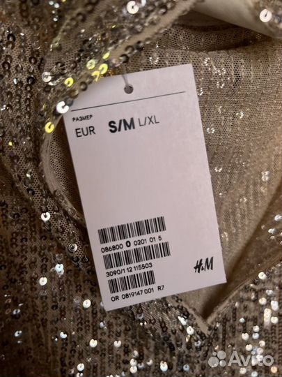 Блуза с пайетками H&M новая