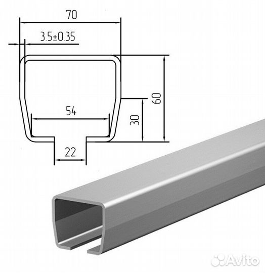 Комплект для откатных ворот furniteh 6 м. пр