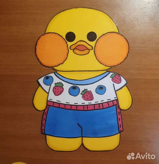 Бумажная уточка Лалафанфан с кейсом и одеждой