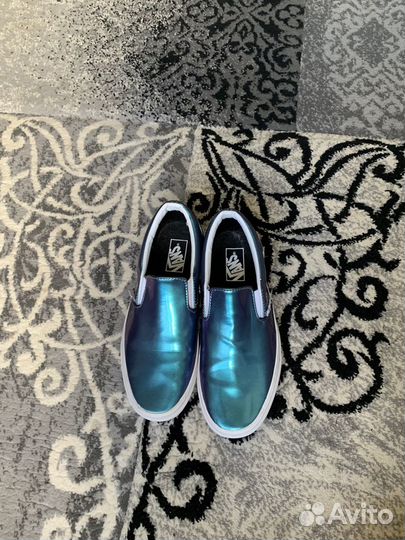 Кеды vans Holographic leather slip-on оригинал