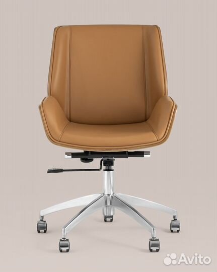 Кресло офисное TopChairs Crown коричневое