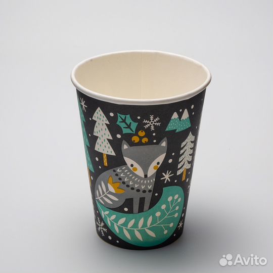 Стакан картонный 300мл 1-сл. 