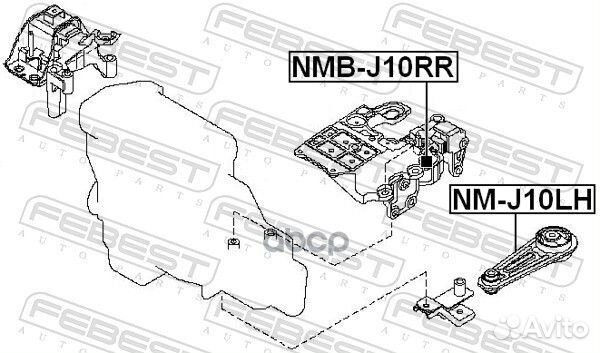 Подушка двигателя левая nissan X-trail T31