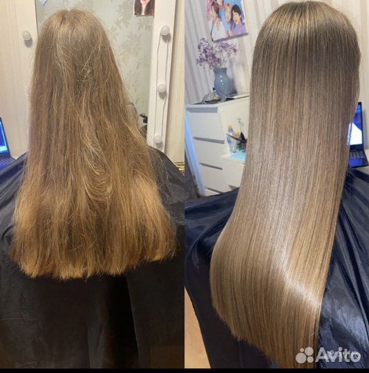 Модель на ботокс и кератин волос