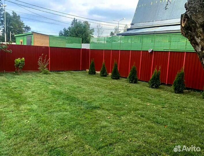 Газон посевной, укладка рулонного газона под ключ