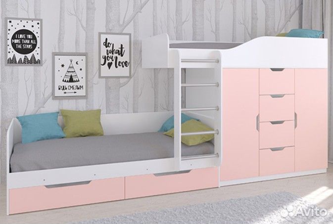 Детская кровать Белый/Шамони