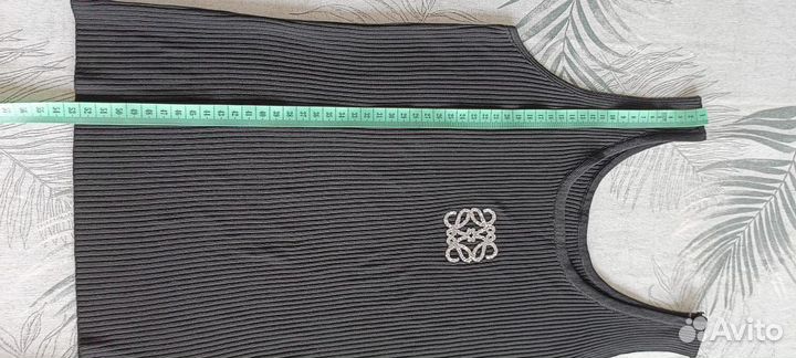 Майка топ логотип Loewe стразы