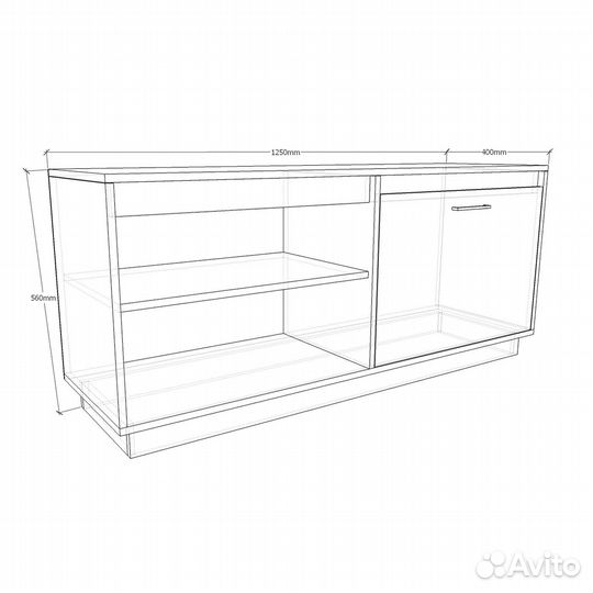 Тв-тумба Скара-951rm слоновая кость под тв телевиз