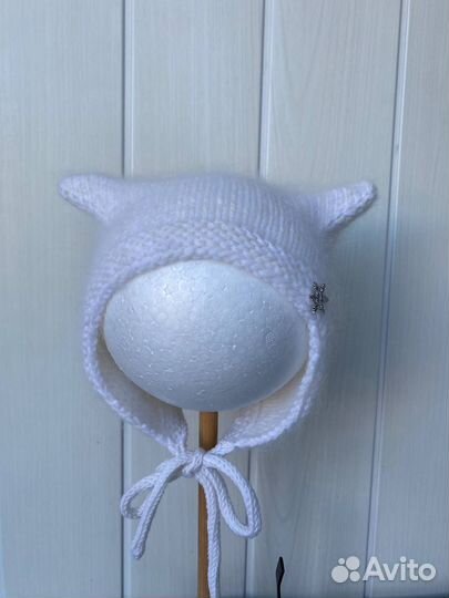 Шапка чепчик с ушками детская